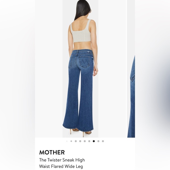 MOTHER Twister Sneak High Waist Flared Wide Leg - Size 25 - Picture 2 of 8